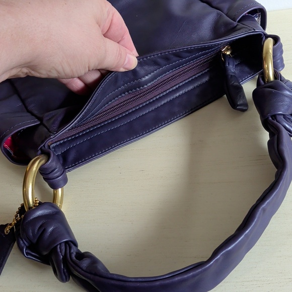 Vintage Coach Purple Shoulder Bag Handbag Y2K - Picture 9 of 11